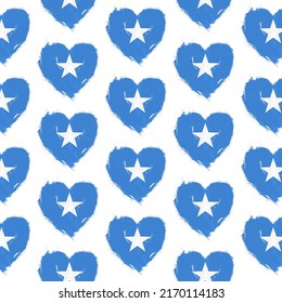 Flag pattern on white background with flag of Somalia (icons). Vector Illustration
