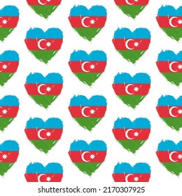 Flag pattern on white background with flag of Azerbaijan (icons). Vector Illustration