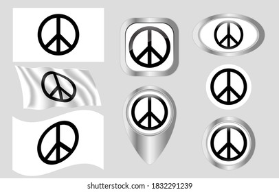 flag with a peace sign