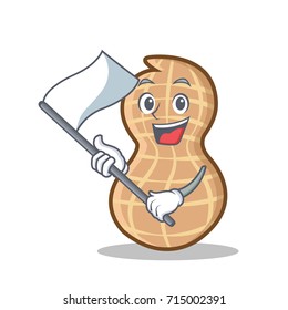 With flag peanut character cartoon style