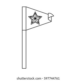 Flag or pennant icon vector illustration graphic design