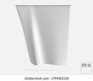 Flag or pennant mockup. Vector