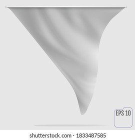 Flag or pennant mockup. Vector