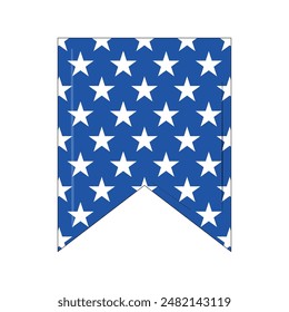 Flag pennant of United States Vector illustration