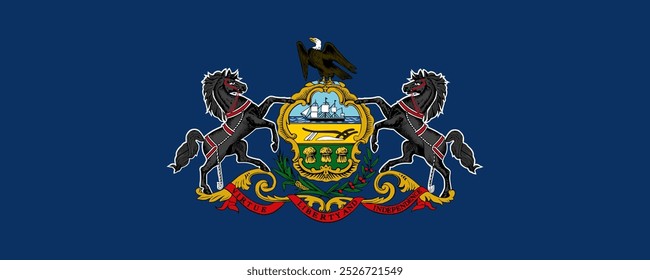 Bandeira da Pensilvânia, versão longa, Vetor Images