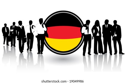 Flag and people