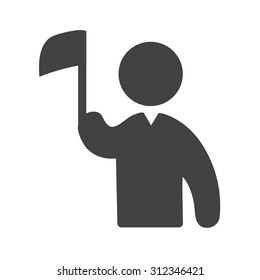 Flag, people, group icon vector image. Can also be used for activities. Suitable for use on web apps, mobile apps and print media.