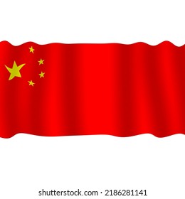 Bandera de la República Popular China ondeando en el viento