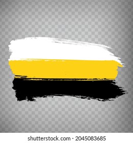 Flag Perak brush strokes. Flag  Perak on transparent background for your web site design, app, UI. Malaysia. EPS10.
