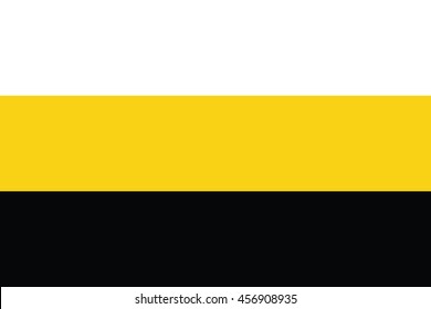 Flag of Perak state and federal territory of Malaysia. Vector illustration.