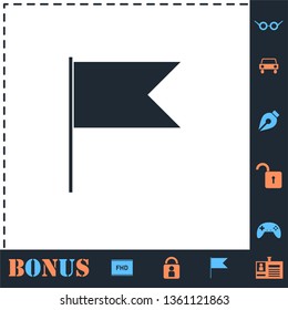 Flag. Perfect icon with bonus simple icons