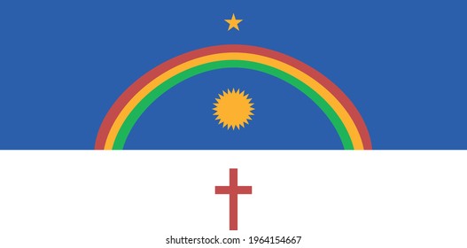 Flag of Pernambuco - Brazil graphic element Illustration template design
