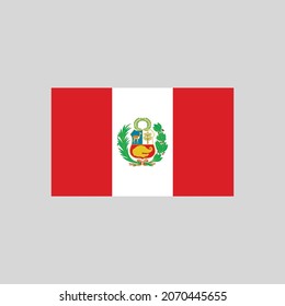 Flag of Peru color line element. Vector element for web page, mobile app, promo.  UI UX GUI design element. 