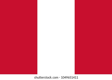 Flag of Peru, correct colors, accurate vector illustration.