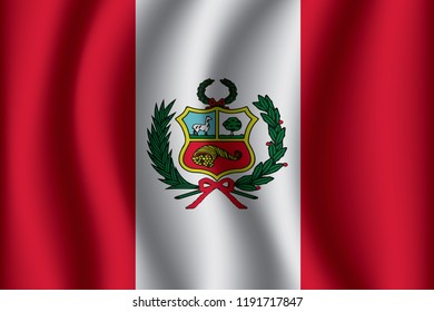 Flag of Peru. Peru Icon vector illustration eps10.