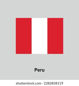 flag of Peru isolated vector illustration