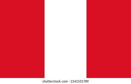 Flag of Peru. Lava and White