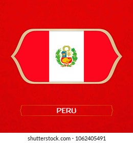 flag of Peru is made in Football style