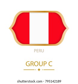 The flag of Peru is made in the style of the Football World Cup