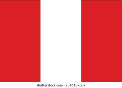 The Flag of Peru often referred to as The Bicolour  was adopted by the government of Peru in 1825, and modified in 1950