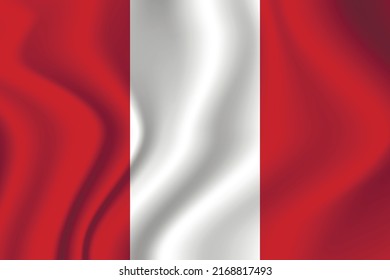 Flag of Peru. Peruvian national symbol in official colors. Template icon. Abstract vector background.