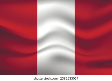 Bandera del Perú. Símbolo nacional peruano con colores oficiales. Icono de plantilla. Resumen del fondo vectorial.