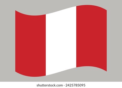 Flag of Peru. Peruvian national symbol in official colors. Template icon. Abstract vector background.