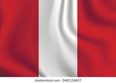 Flag of Peru. Peruvian national symbol in official colors. Template icon. Abstract vector background.