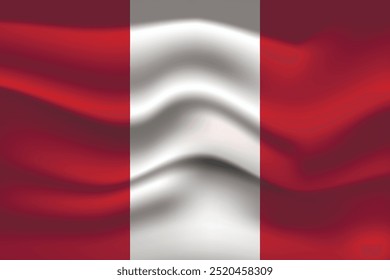 Flag of Peru. Peruvian national symbol in official colors. Template icon. Abstract vector background.
