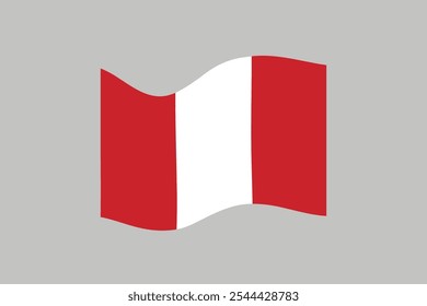 Flag of Peru. Peruvian national symbol in official colors. Template icon. Abstract vector background.