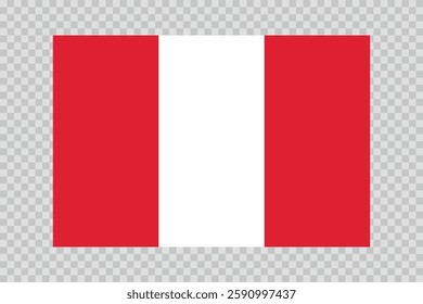 Flag of Peru. Peruvian national symbol in official colors. Template icon. Abstract vector background.