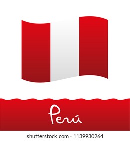 Flag Peru Peruvian Symbol Vector Stock Vector (Royalty Free) 1139930264 ...