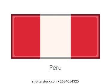 Bandera del Perú. Estilo de arte de píxeles (Vector).