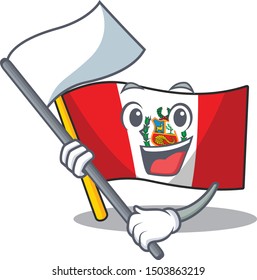 With flag peru flag stored in character drawer