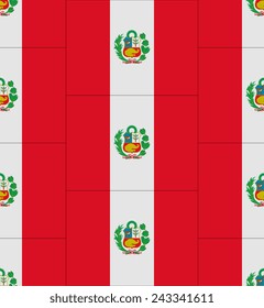 Flag Peru texture vector illustration 