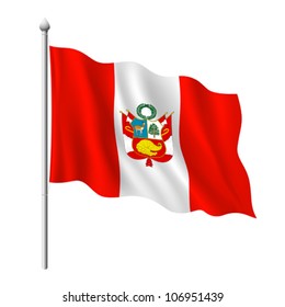 Flag of Peru, vector illustration