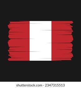 Flag of Peru vector illustration