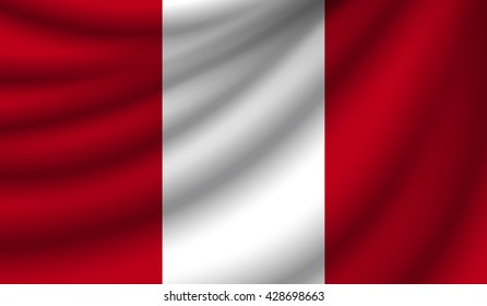 Flag of Peru, vector illustration