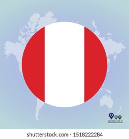 Flag of Peru. Vector illustration eps 10.