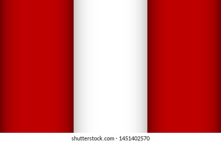 Flag of Peru. Vector illustration. Patriotic background.