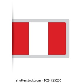 Flag of Peru. Vector illustration of a stylized flag.
The slit in the paper with shadows. isolated on white.