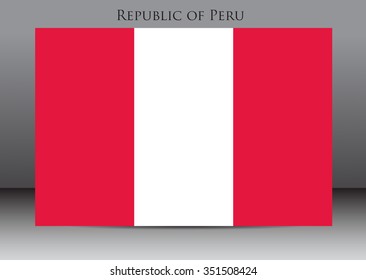 Flag of Peru.Peru flag vector illustration.