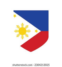 Flag of Philippines. Philippines flag  in circle, heart shape 