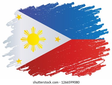 Flag of the Philippines, Republic of the Philippines. Template for award design, an official document with the flag of the Philippines. Bright, colorful vector illustration.