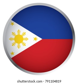 Flag Of Philippines (Round Icon)