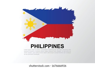 Bandera de Filipinas en diseño vectorial