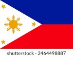 Flag of Philippines vector illustration