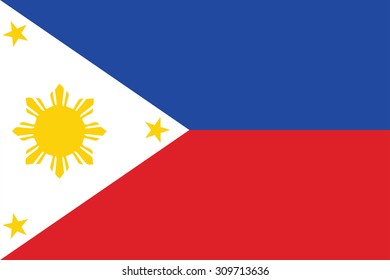 Flag of Philippines. Vector illustration.