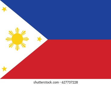 Flag of Philippines vector illustration