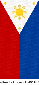 flag of philippines vertical on background